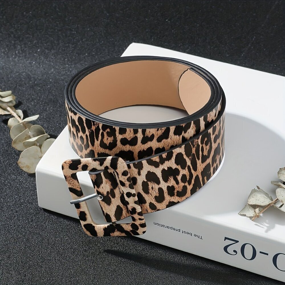 Travel Passions - Leopard Print PU Leather Belt